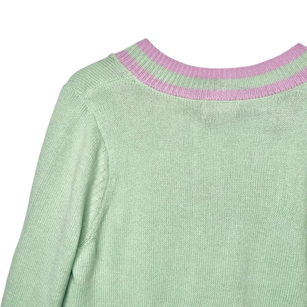 Show Me Your MuMu Hartford Coastal Women’s Preppy Tunic Sweater Mint Pink Sz S